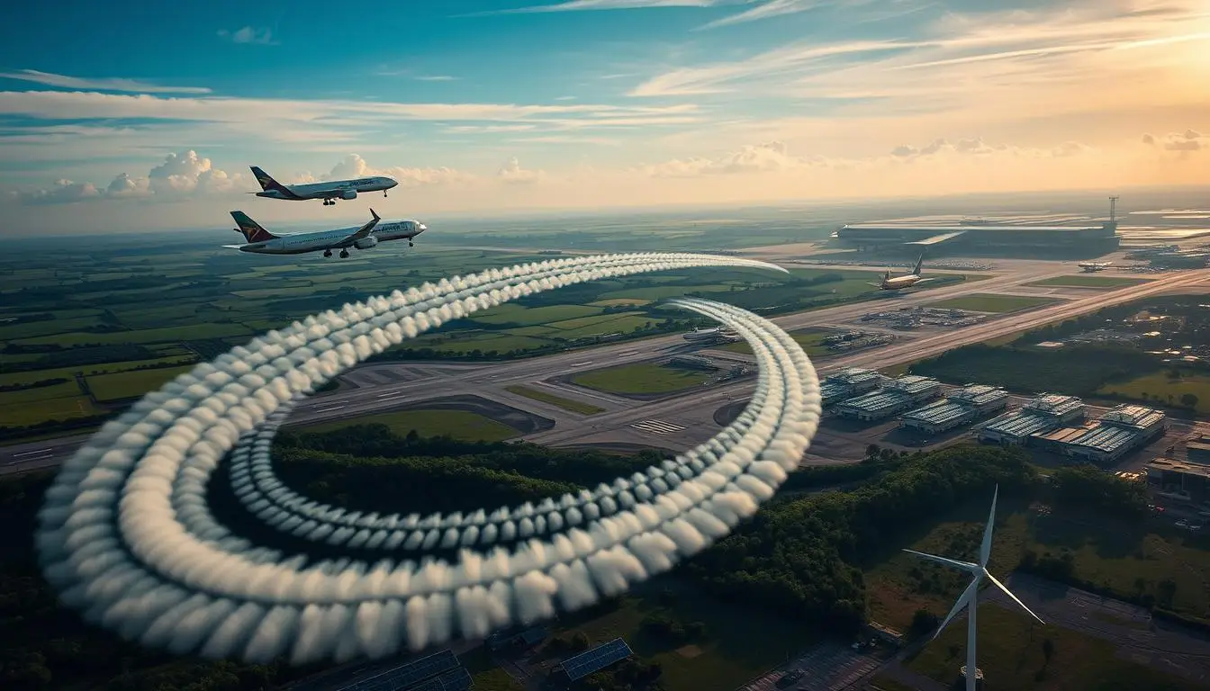 aviação sustentável, emissão de carbono, viagens verdes