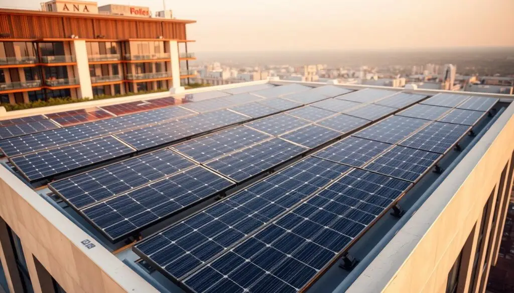 painéis solares em hotéis